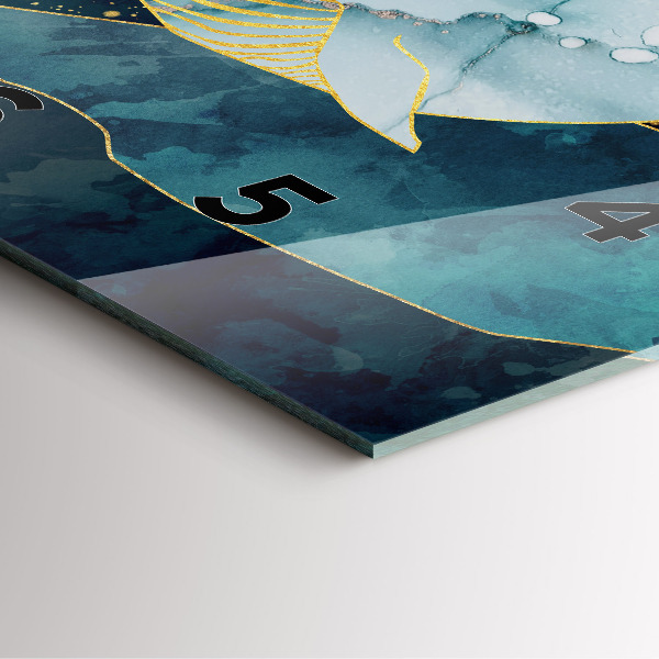 Reloj de pared cuadrado Ballena abstracta