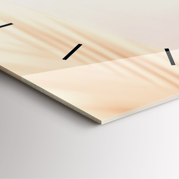 Reloj de pared cuadrado Abstracción en crema