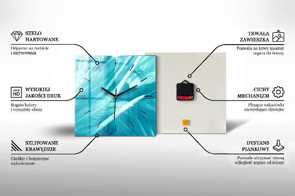 Reloj de pared cuadrado Abstracción en crema