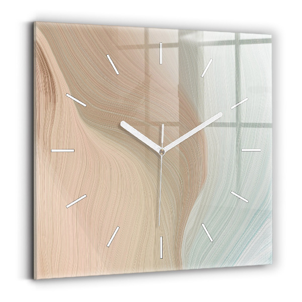 Reloj de pared cuadrado Abstracción ondulada