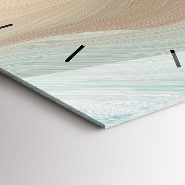 Reloj de pared cuadrado Abstracción ondulada