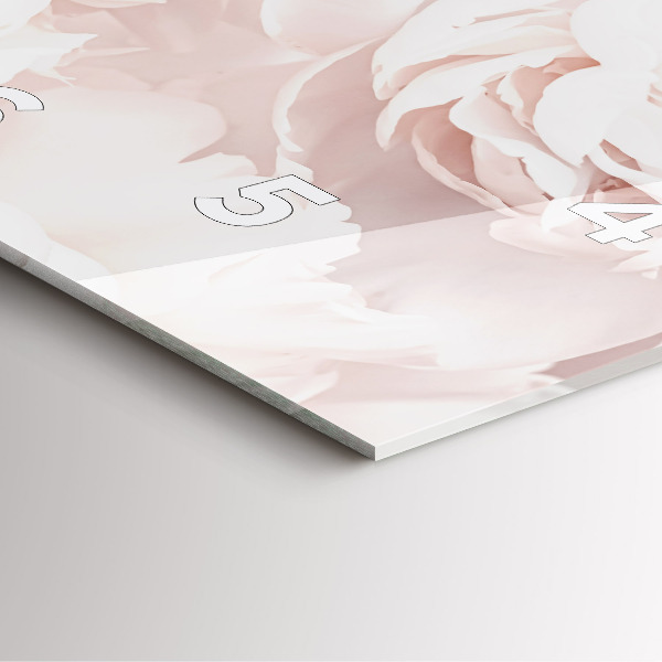 Reloj cuadrado Flores de peonía