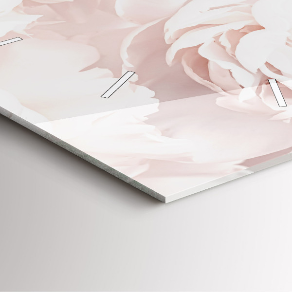 Reloj cuadrado Flores de peonía