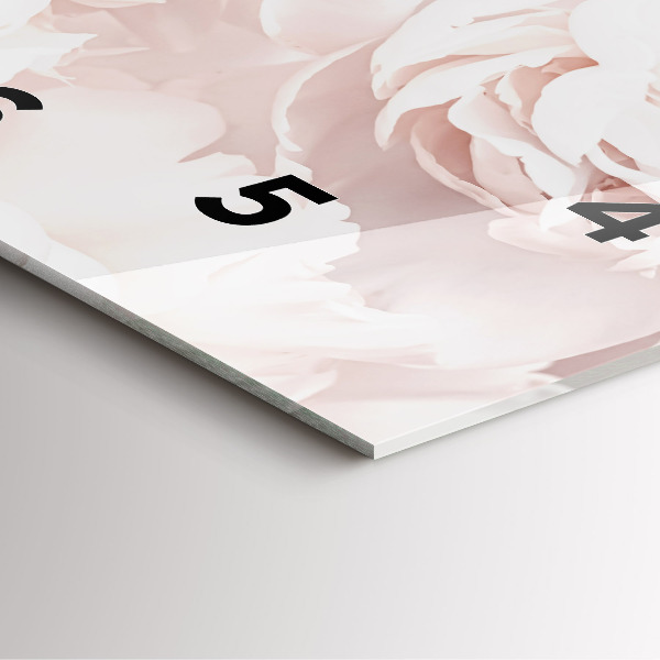 Reloj cuadrado Flores de peonía