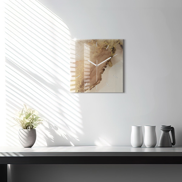 Reloj cuadrado Arte moderno beige