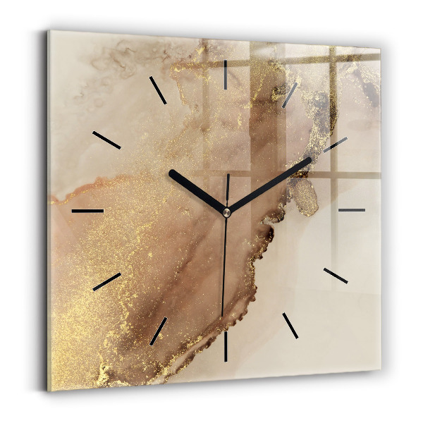 Reloj cuadrado Arte moderno beige