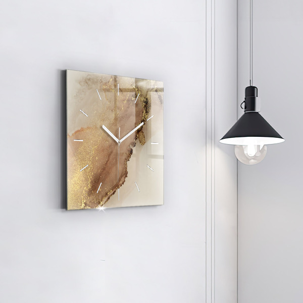 Reloj cuadrado Arte moderno beige