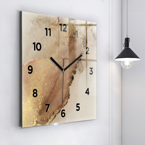 Reloj cuadrado Arte moderno beige