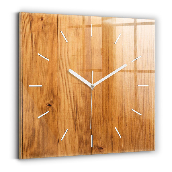 Reloj cuadrado Tablas de madera