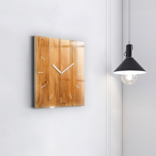 Reloj cuadrado Tablas de madera