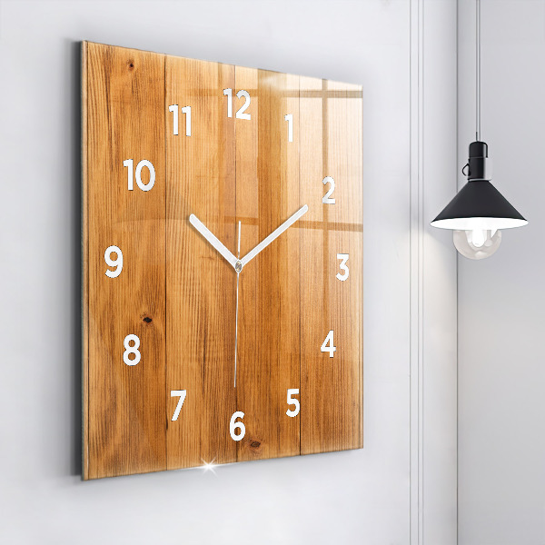 Reloj cuadrado Tablas de madera