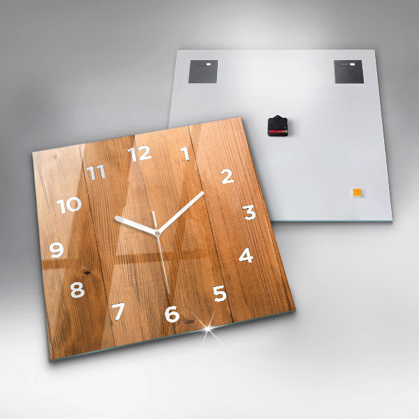 Reloj cuadrado Tablas de madera