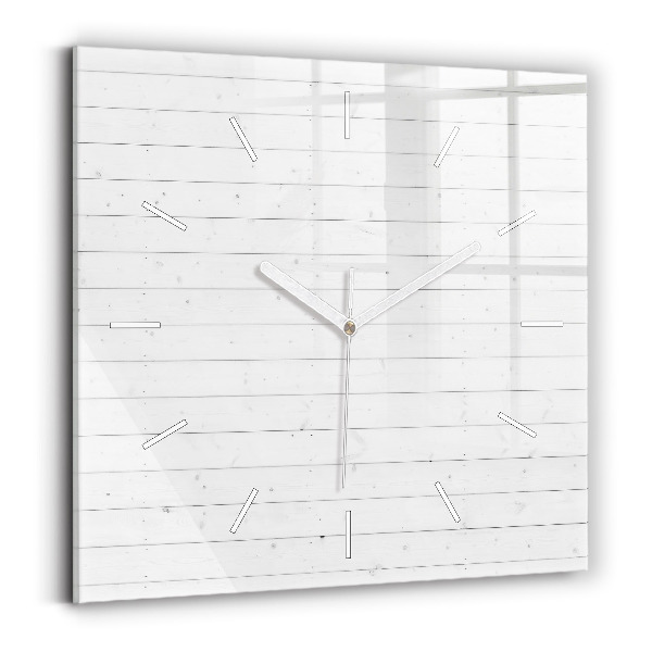 Reloj de pared cuadrado Patrón de paneles de madera