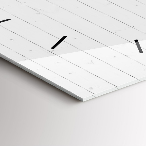 Reloj de pared cuadrado Patrón de paneles de madera