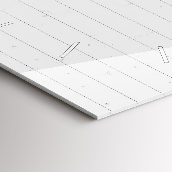 Reloj de pared cuadrado Patrón de paneles de madera