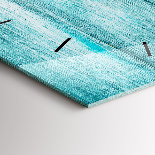 Reloj de pared cuadrado Madera vieja azul