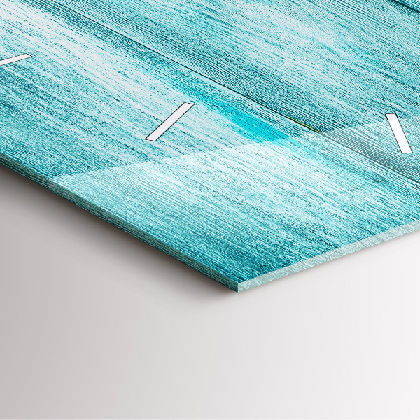 Reloj de pared cuadrado Madera vieja azul