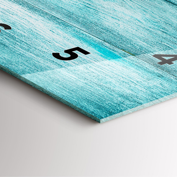 Reloj de pared cuadrado Madera vieja azul