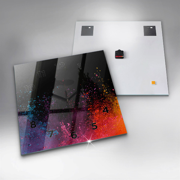 Reloj cuadrado Explosión de colores