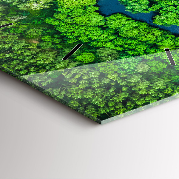 Reloj cuadrado Río en el bosque