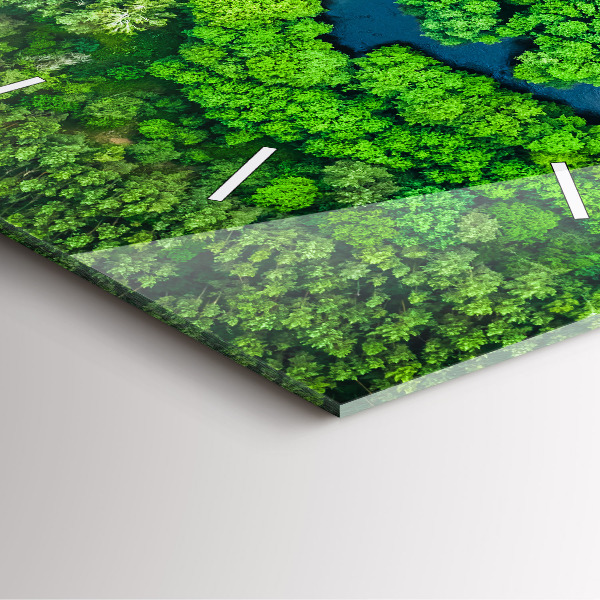 Reloj cuadrado Río en el bosque