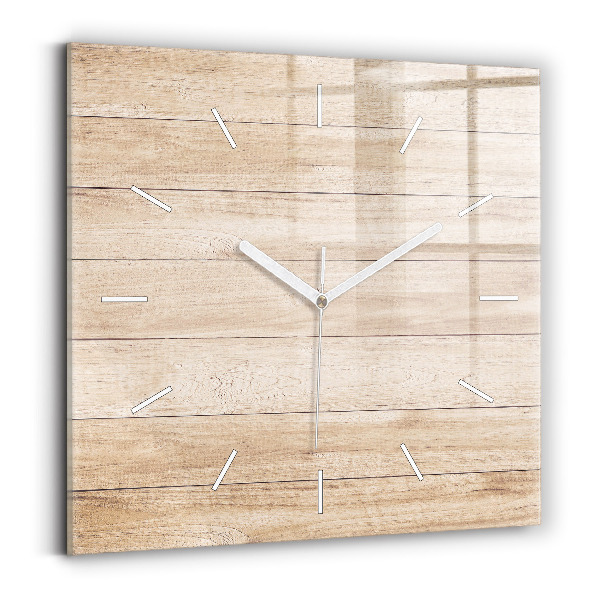 Reloj de pared cuadrado Textura de madera