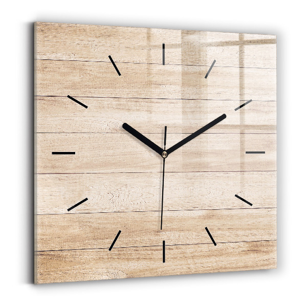 Reloj de pared cuadrado Textura de madera