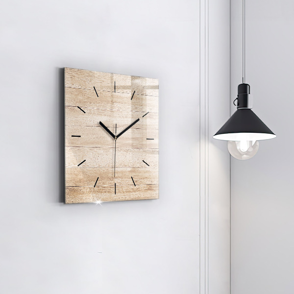 Reloj de pared cuadrado Textura de madera