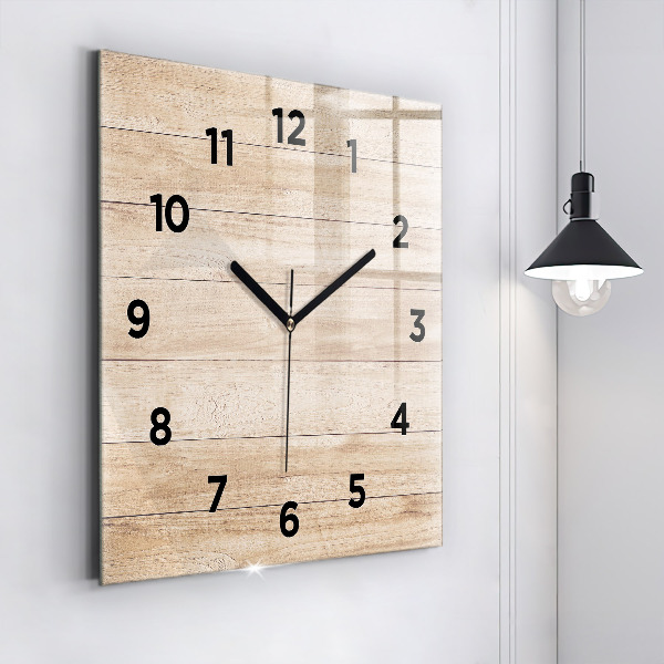 Reloj de pared cuadrado Textura de madera