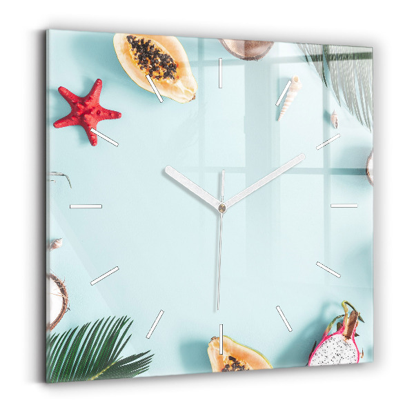 Reloj cuadrado Composición de verano