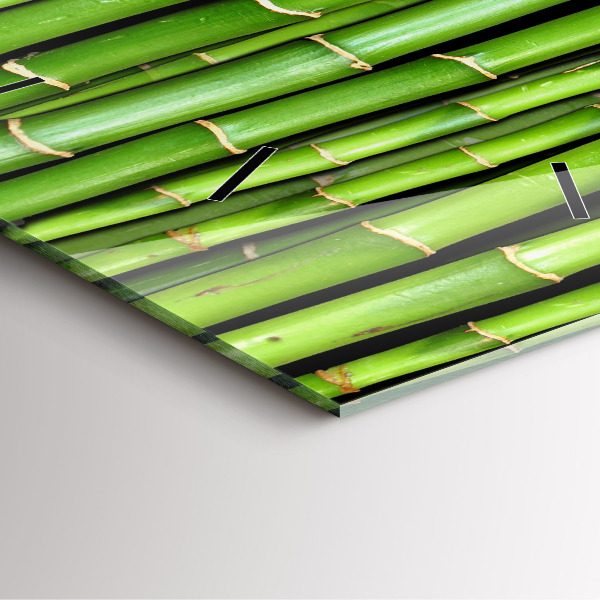 Reloj de pared cuadrado Bambú asiático