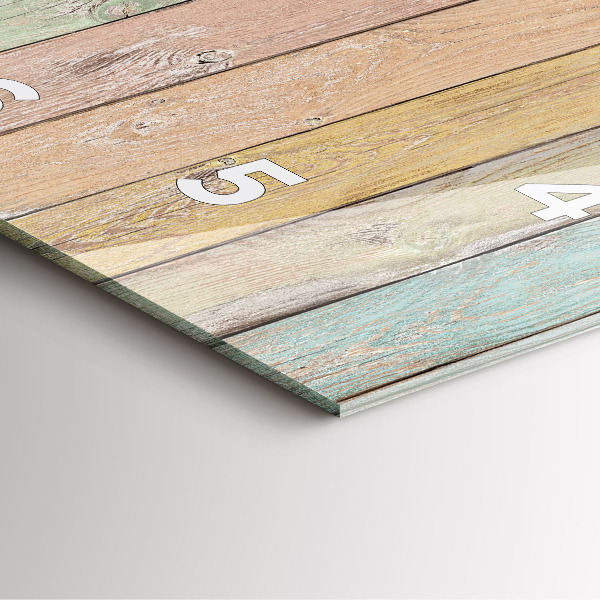 Reloj cuadrado Tablas de colores