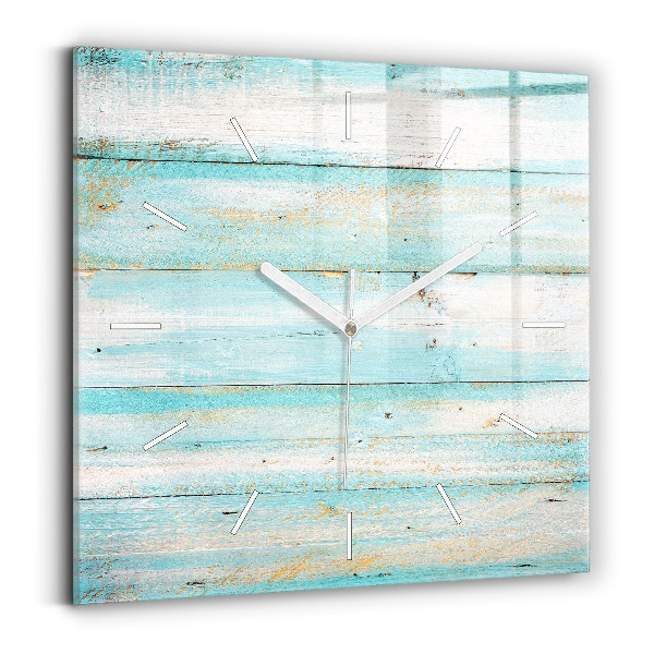 Reloj de pared cuadrado Tablas azules