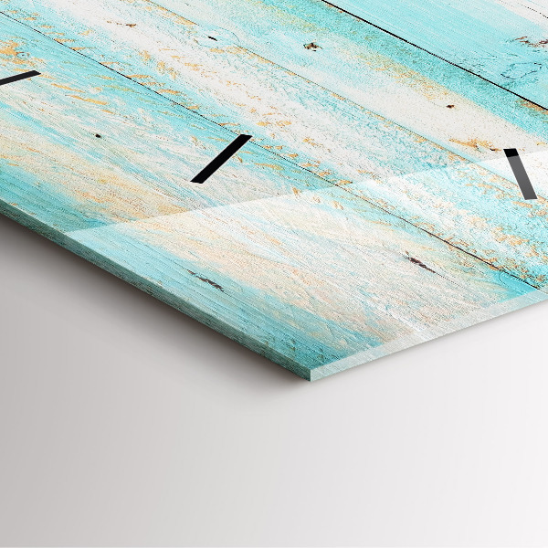 Reloj de pared cuadrado Tablas azules