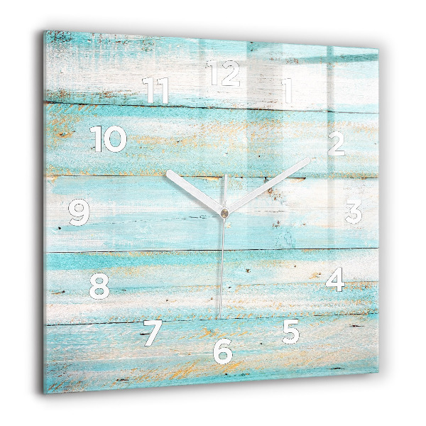 Reloj de pared cuadrado Tablas azules