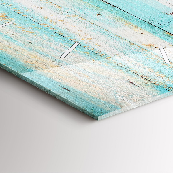 Reloj de pared cuadrado Tablas azules