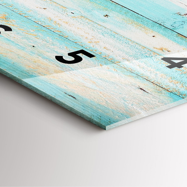 Reloj de pared cuadrado Tablas azules