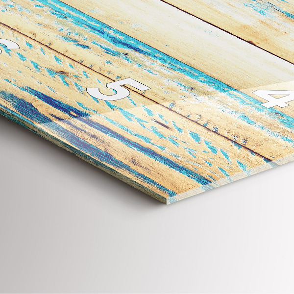 Reloj de pared cuadrado Madera rayada