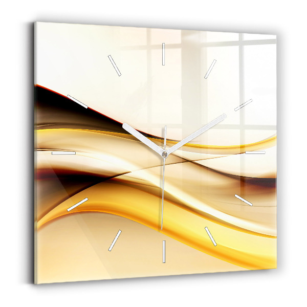 Reloj cuadrado Ola abstracta