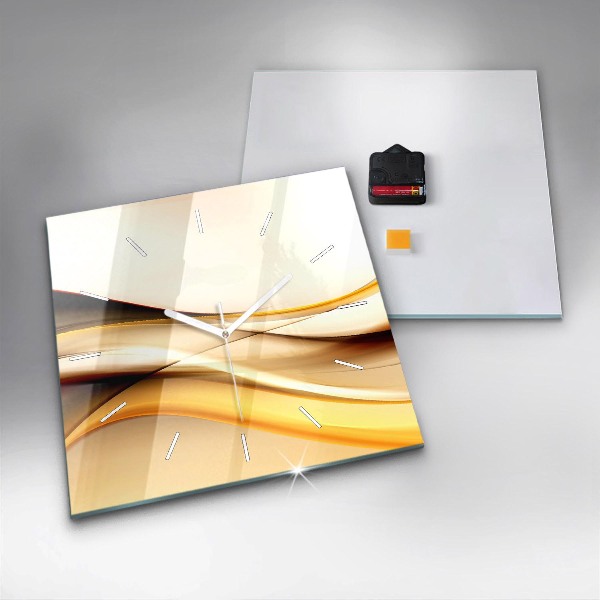 Reloj cuadrado Ola abstracta