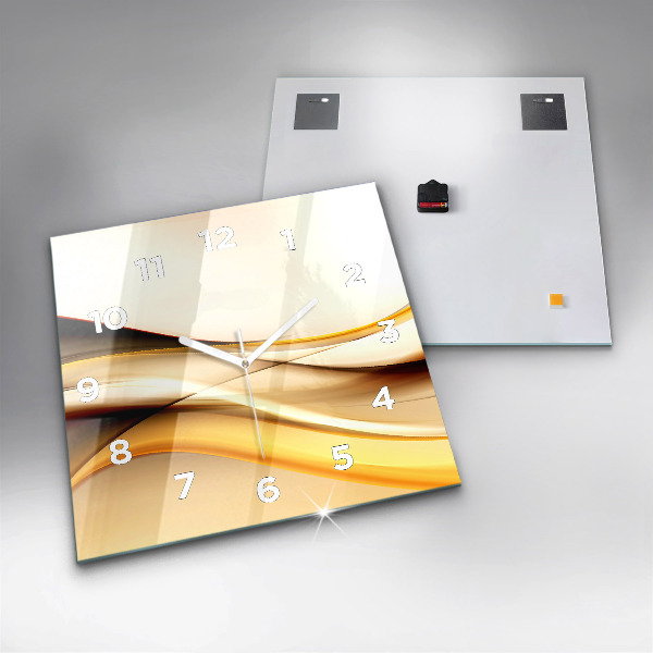 Reloj cuadrado Ola abstracta