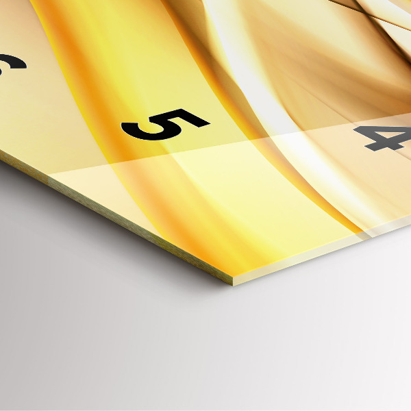 Reloj cuadrado Ola abstracta