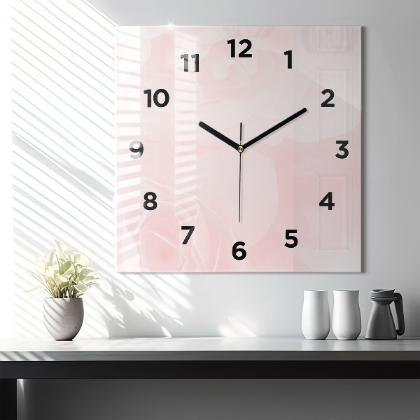 Reloj cuadrado Rosas en flor