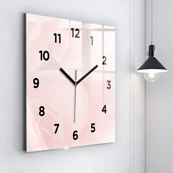 Reloj cuadrado Rosas en flor