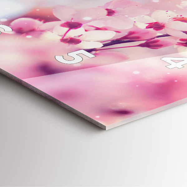 Reloj de pared cuadrado Flores de primavera