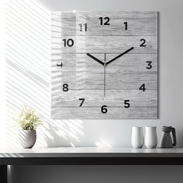 Reloj de pared cuadrado Paneles de madera