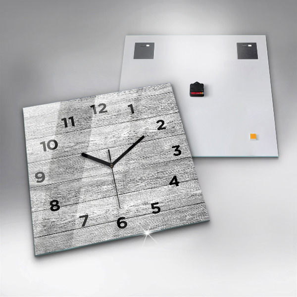 Reloj de pared cuadrado Paneles de madera