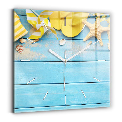 Reloj de pared cuadrado Accesorios de playa y tablas
