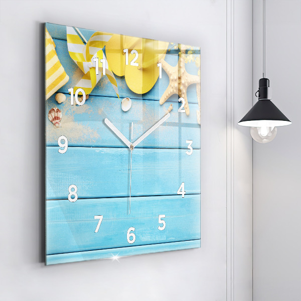 Reloj de pared cuadrado Accesorios de playa y tablas