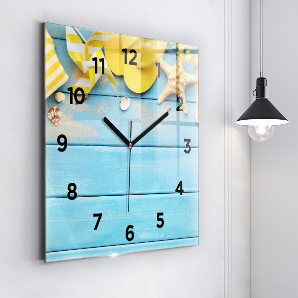 Reloj de pared cuadrado Accesorios de playa y tablas